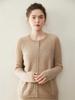 Cashmere Cable Knit Round Neck Cardigan - Women's 2026 Gentle Loose Fit Sweater for Autumn/Winter