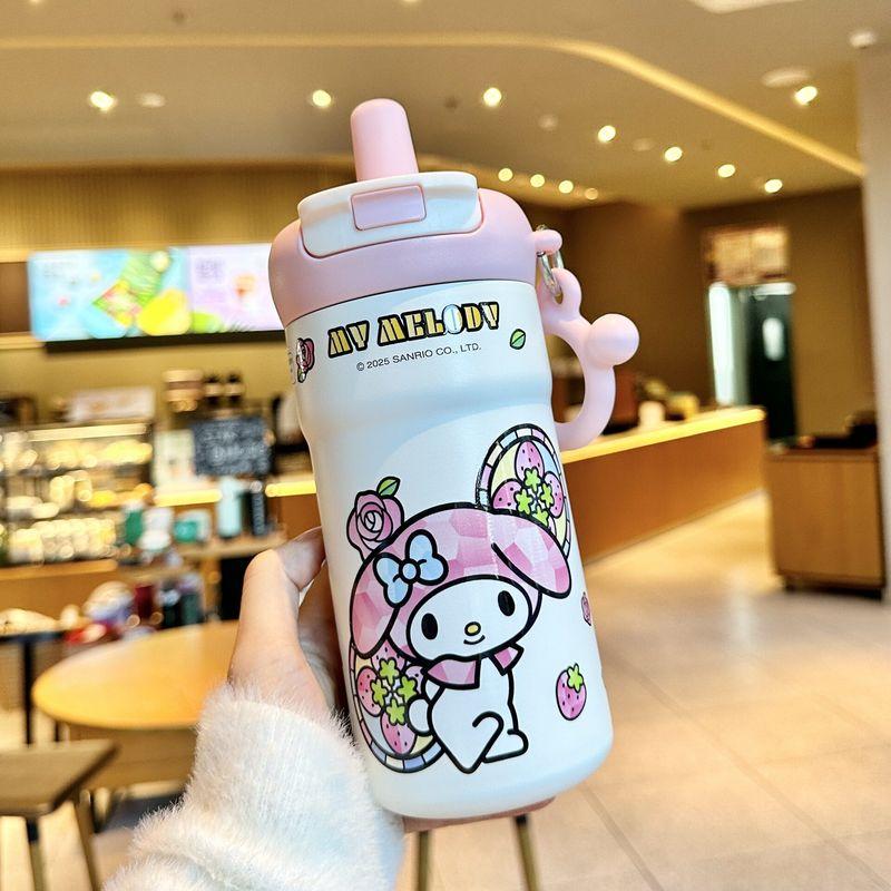 Sanrio Large-Capacity Thermos Cup 2026 New Model Ice Cup with High Aesthetic Value, Straw, Tea Brewing Cup, Birthday Gift