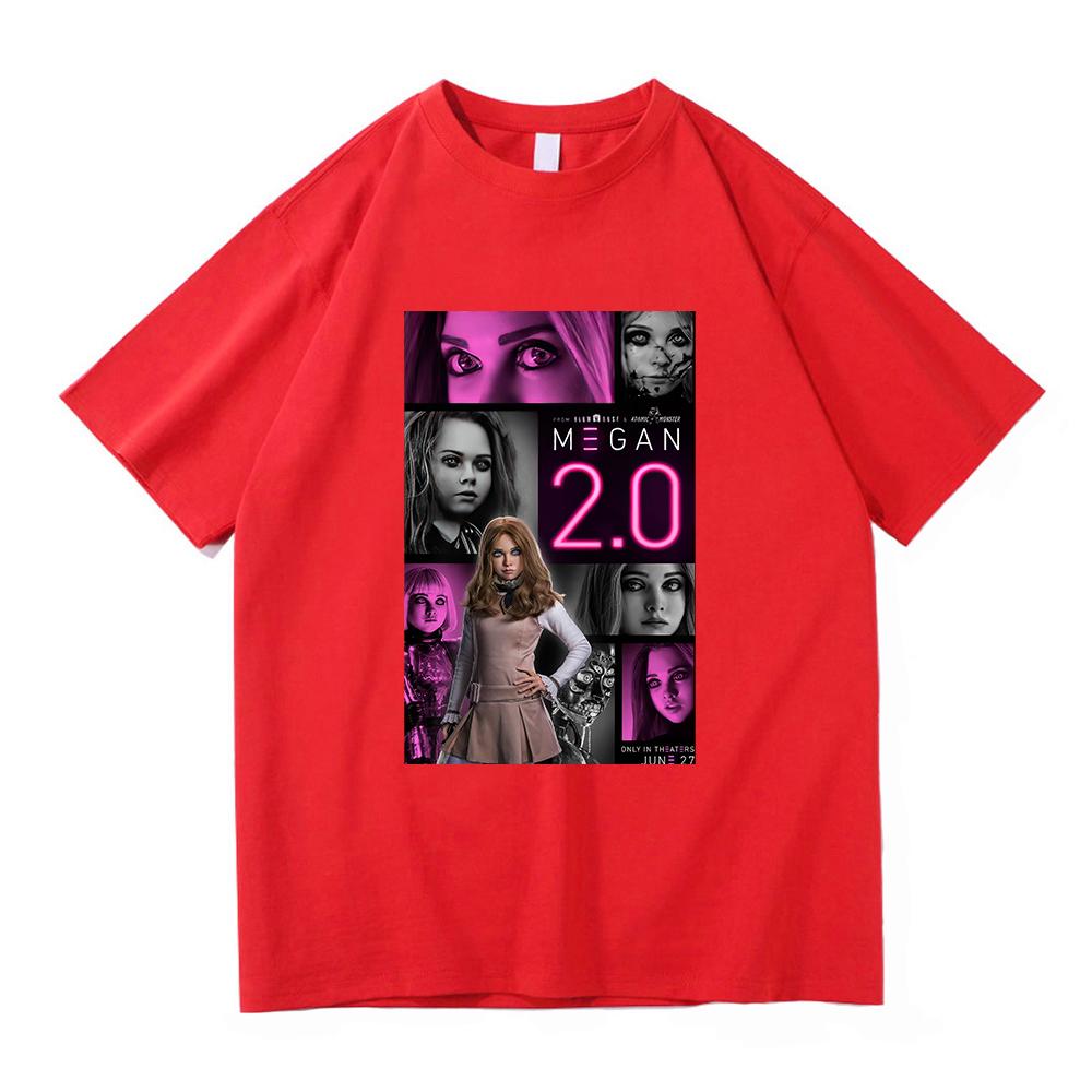 Horrorfilm M3GAN 2.0 T-Shirt 2025 Mode Halloween Retro Herren-/Damenbekleidung Vintage Harajuku Hochwertige Oberteile Baumwoll-T-Shirts