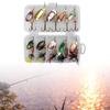 10 Pieces Fishing Lures Spinnerbait Hard Metal Inline Spinnerbaits Assorted with Box