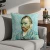 Starry Sky Van Gogh Art Oil Painting Pillow Case 3D Print Polyester Fiber 40*40Cm Home Sofa Throw Decoration Festival Gift