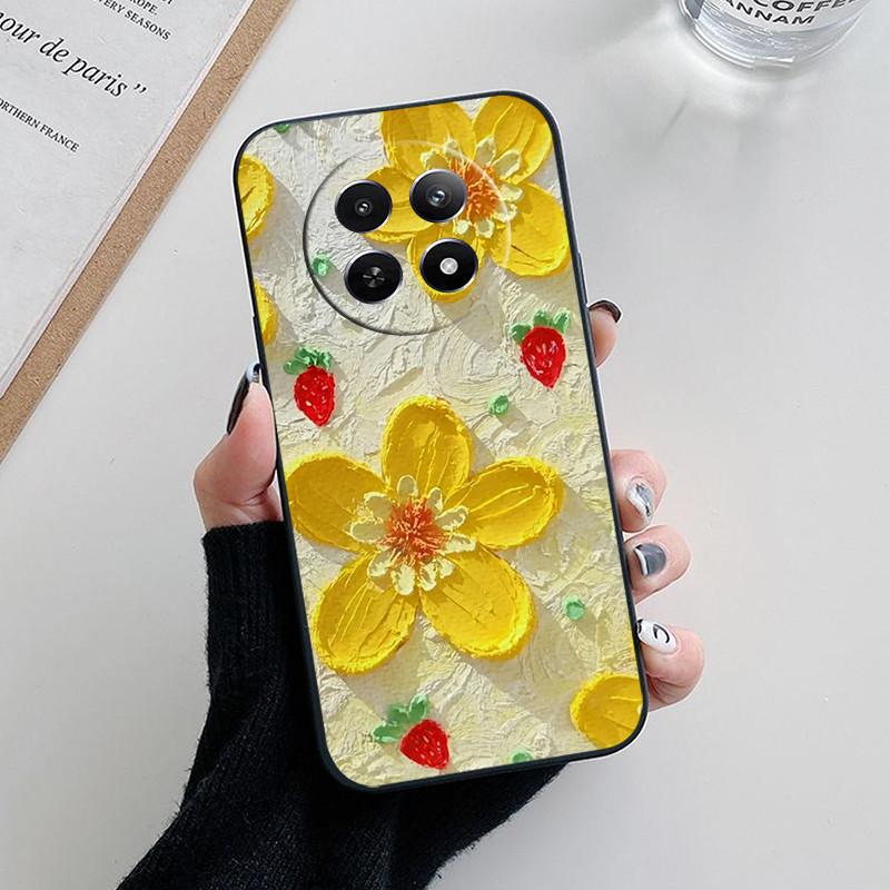 Für Realme 12 5G Hülle Abdeckung Realme12 Funda Coque Weiches Mode Silikon Schutzhülle für Telefonkamera für Realme 12 5G