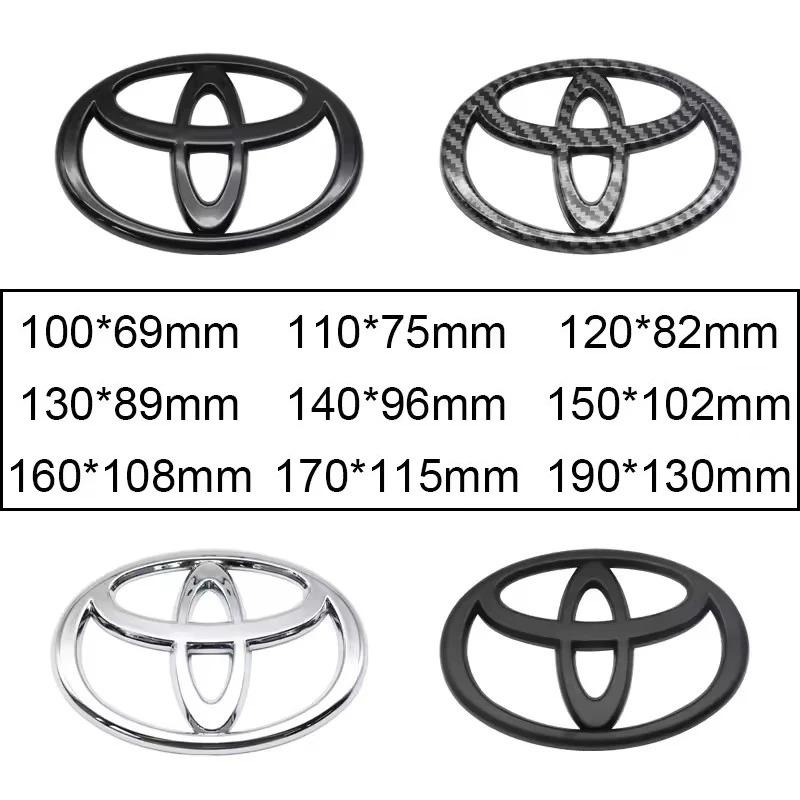 3D Car logo series Front Head Grill Hood Bonnet Emblem Rear Tail Bumper Trunk Badge For Toyota RAV4 Yaris  Corolla Camry Hilux