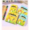 Kids Non Staining Drawing Crayons 12 Colors Oil Pastel Art Painting Tool Set