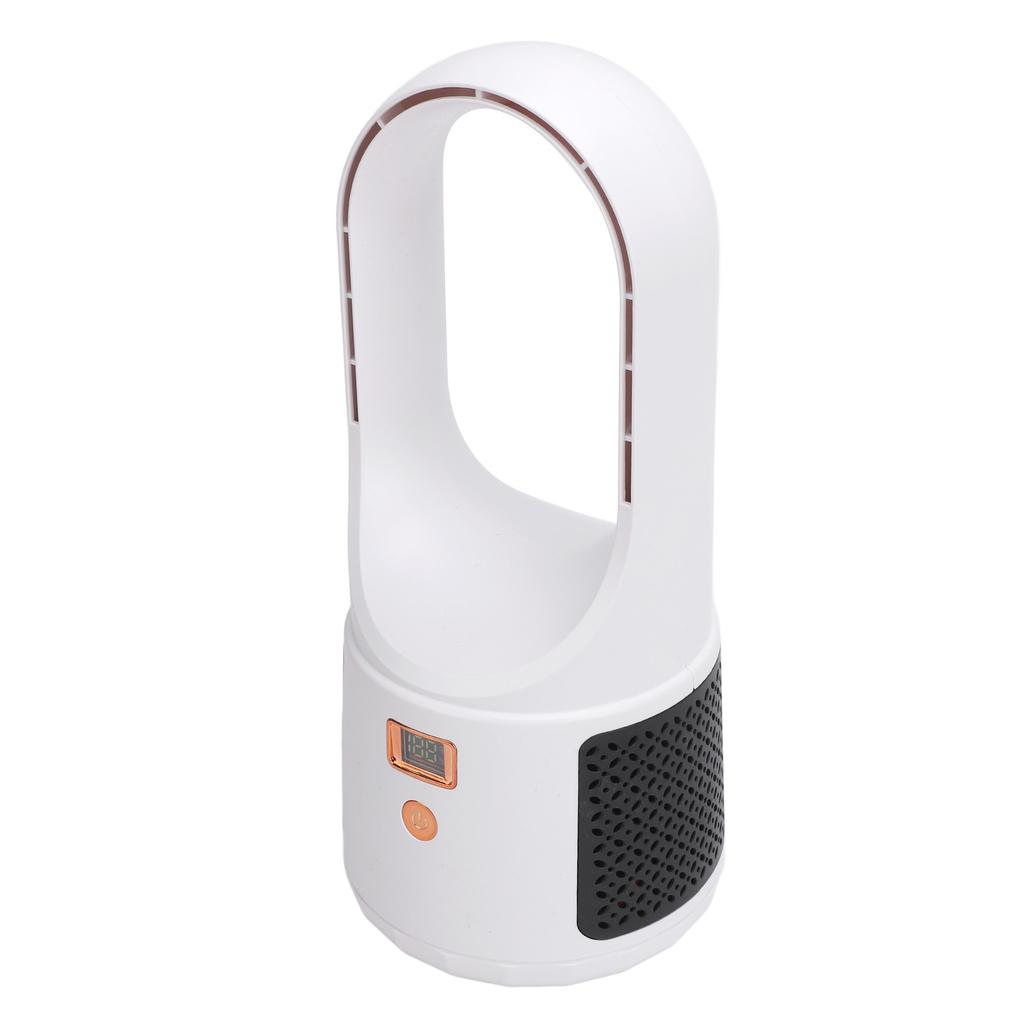 USB Desk Fan 6 Speeds Wind Quiet Portable Bladeless Cooling Fan with Power Display for Home Bedroom Office