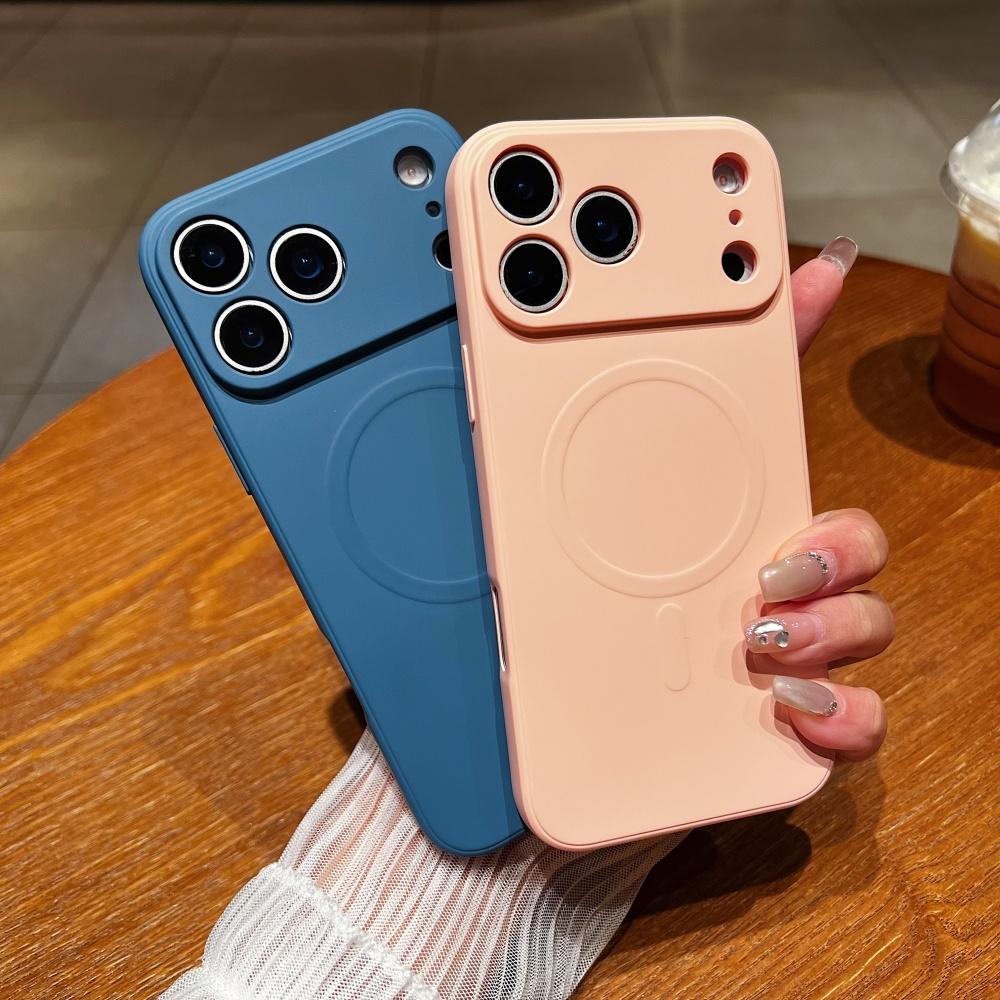 For Magsafe Magnetic Liquid Silicone Matte Case for iPhone 17 Air 12 13 14 15 16 17 Pro Max Wireless Charging Soft Slim Cover