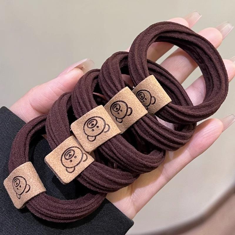 Elastico per Capelli a Scrunchie in Lussuosa Pelle Nera - Elastico Durevole per Capelli da Donna