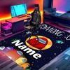 Custom Name Personalized Among Us Print Carpet, Versatile Home Decor Rug, for Playroom, Apartment, Balcony, Entryway, Hallway Gift