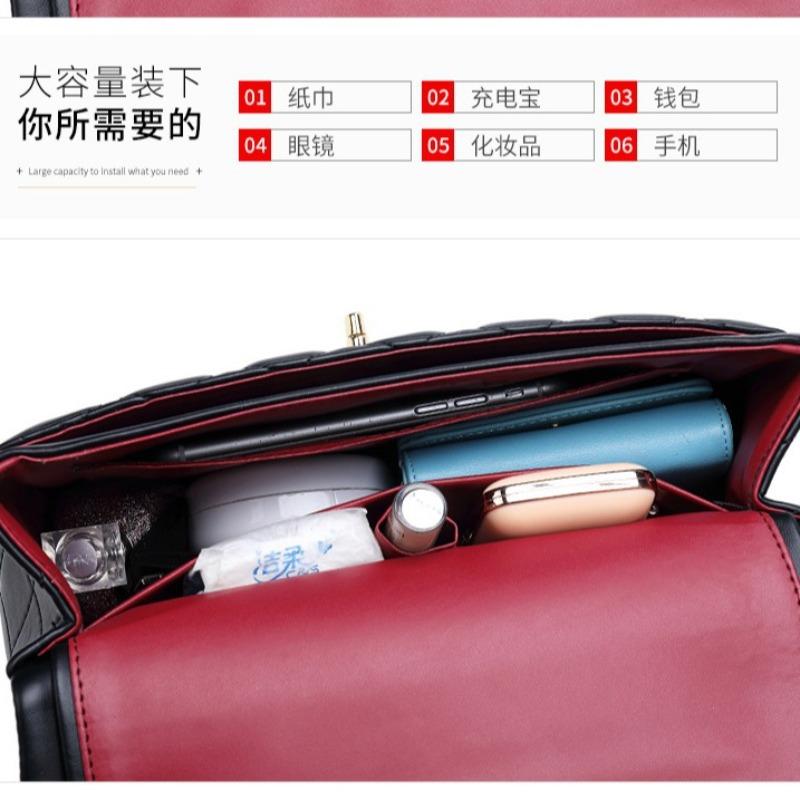 Bolsa quadrada de diamante de couro nova bolsa de mensageiro versátil feminina bolsa de ombro de verão bolsa feminina