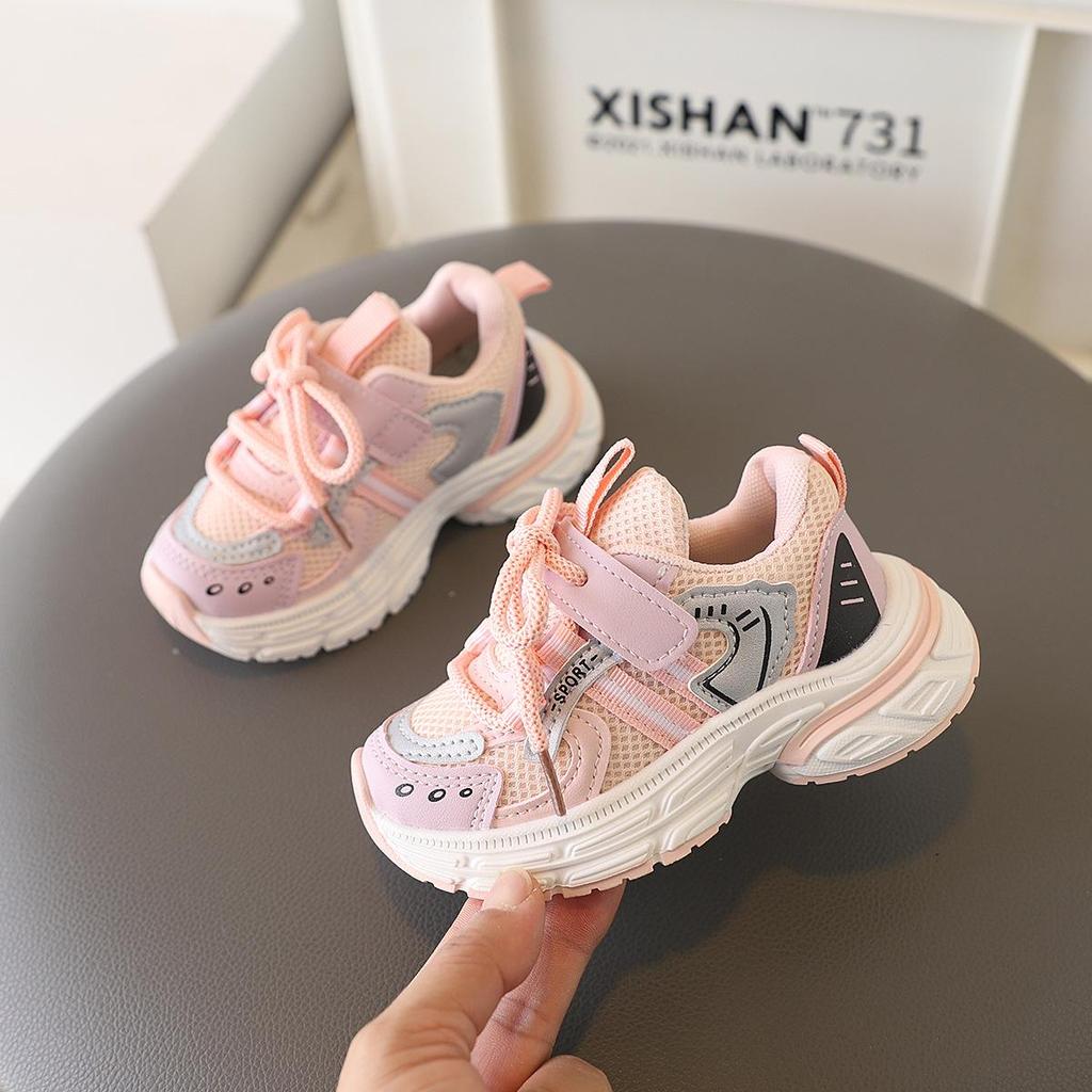 2025 Spring New Arrivals: Kids' Mesh Breathable Sports Running Shoes for Boys and Girls
