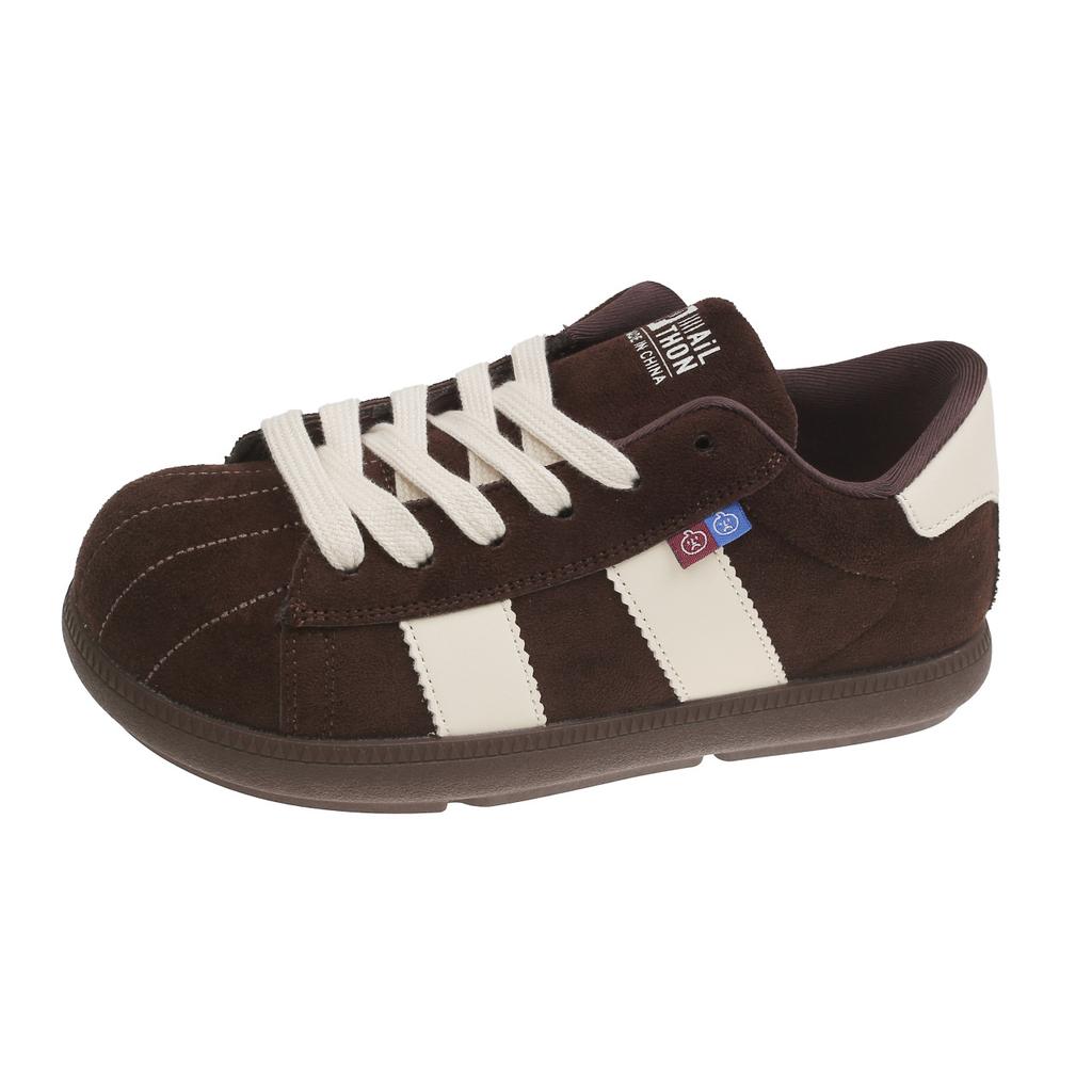 Soft-soled lightweight German training shoes women's 2025 autumn new versatile lace-up casual shoes students look thin and popular Forrest Gump shoes