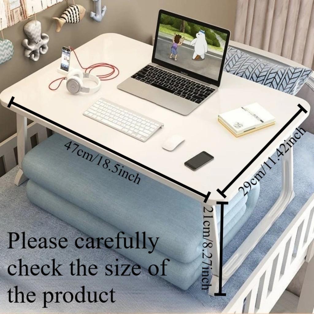 1pc Portable Ergonomic Cork Lap Desk with Bamboo Finish, Work Ergonomic Stand,Foldable Desk Design,Stable Desk Design