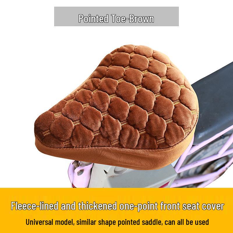 Plüsch-Winter-Sitzbezug für Elektrofahrzeuge - Verdickter Schwamm, Universell passend für Fahrräder und Akku-Fahrzeuge