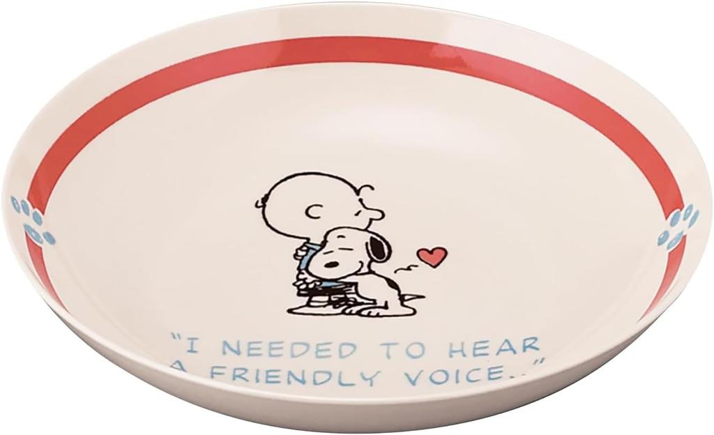 PEANUTS Snoopy Pasta Plates of Curry Diameter x 4cm Microwave and Dishwasher Mino Yamaka Made in SDG Initiative Recycled Tableware (Set 3), Plates,