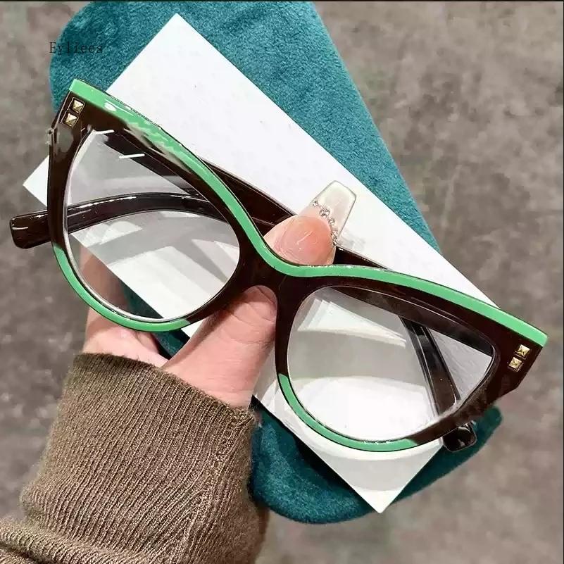 Women's Fashion Oversized Reading Glasses Unisex Luxury Design Presbyopia Plus Diopters Retro Fashion Far Sight Eyeglasses 0+4.0