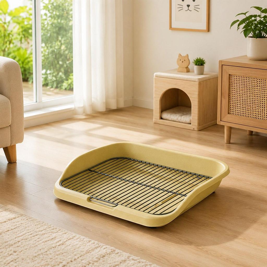 Dog Potty Tray Dog Litter Box Dog Pee Holder, Puppy Training Pad for Home Outdoor
