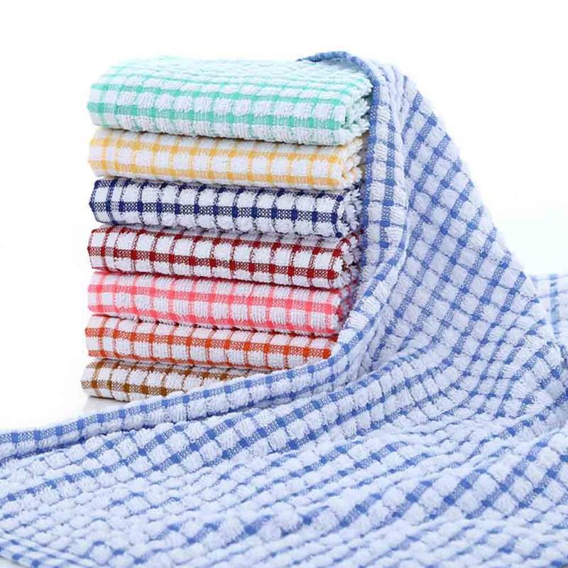 1PCS Cotton Kitchen Tea Towel Absorbent Catering Restaurant Cloth Clean Dish Towels Kichen Cleaning Supplies