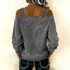Women's Elegant And Versatile Off-the-shoulder Long-sleeved Top With Shoulder Straps.