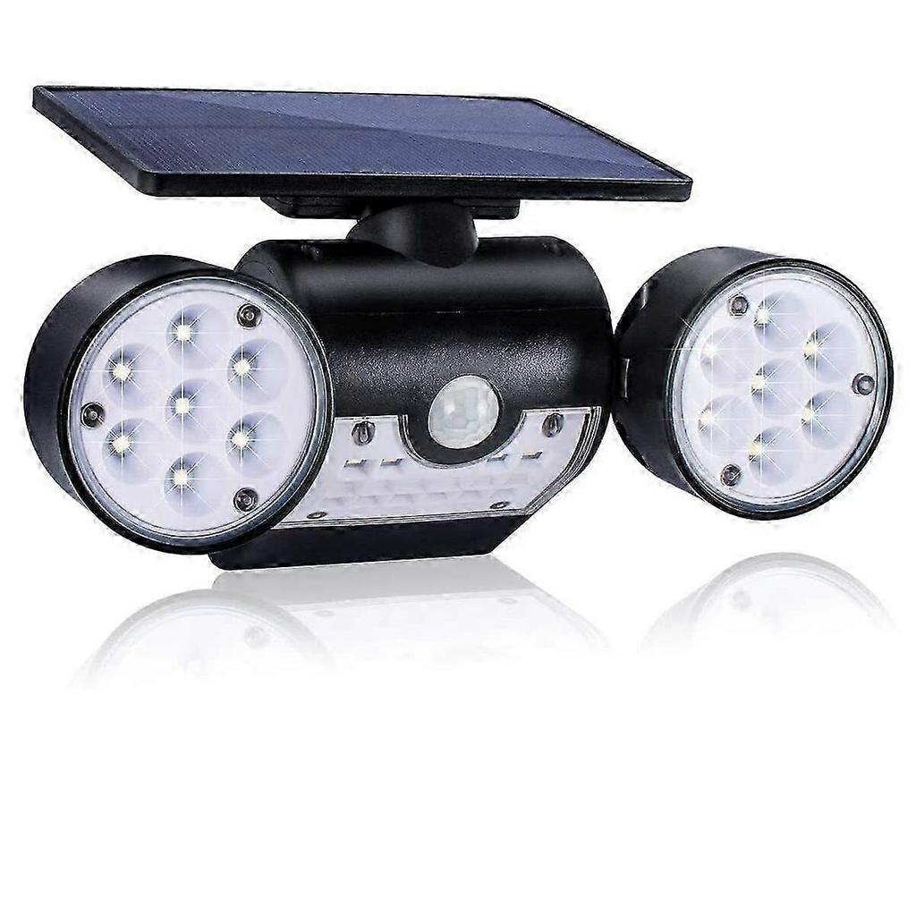 Outdoor Solar Light,with 30 Waterproof Dual Head LED Spotlights,360 Degree Rotation,with Motion Sensor