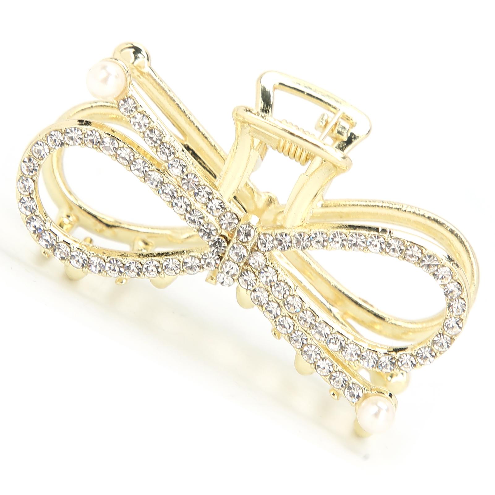 

Стразы заколки-краб для волос для женщин и девочек изысканные искусственные жемчуга декоративные заколки для волос 2# бант