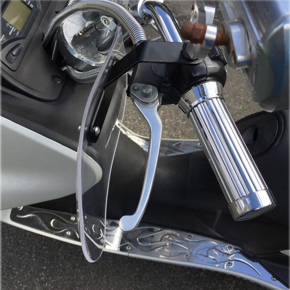 AQIMY Knuckle Guards, Universal Motorcycle Handlebar Guard, Acrylic Windshield Protection, Stone and Rain Protection, Clear Knuckle Visor