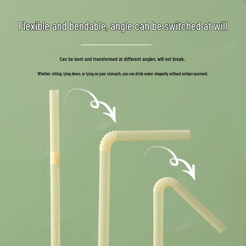 Chahua Individually Wrapped Thin Plastic Drinking Straws
