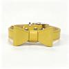 Pet Bow Genuine Leather Dog Collar Small Medium Dogs Multi-color Head Layer Cowhide