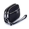 First-layer Cowhide Women's Mini Small Bag Change Purse Leather Large-capacity Double-zipper Multifunctional Clutch