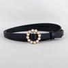 Womens Fashionable Musthave Pu Jeans Belt With Retro Pearl Design Available In Elegant Colors For Trendy Outfits