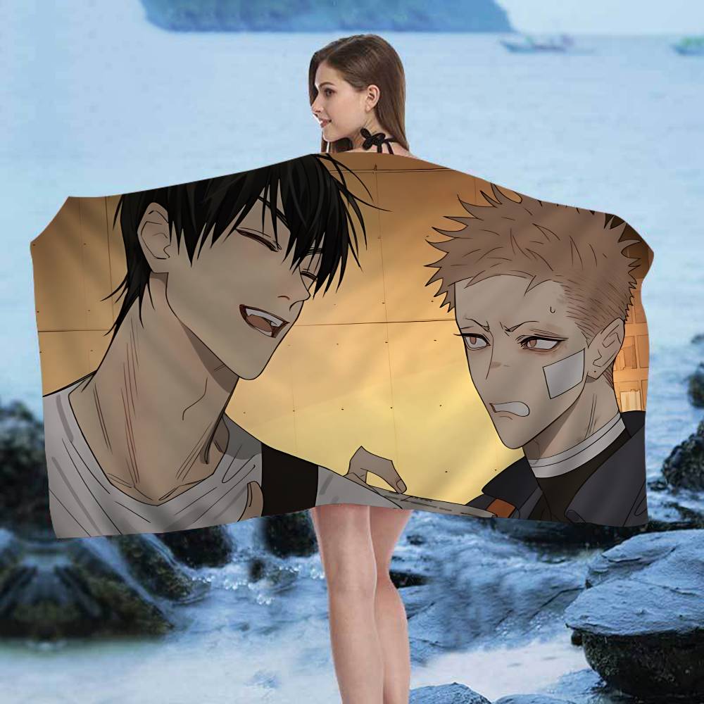 Cartoon 19 Days Microfiber Blanket Quick Drying Beach Towels Oversized Printing Super Absorbent Pool Towel Blanket