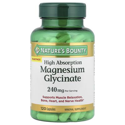 Magnesium Glycinate, High Absorption, 120 Capsules (120 Mg Per Capsule)