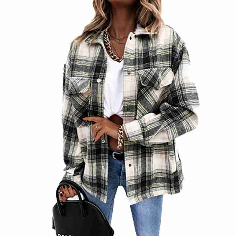 checked shirt jacket womens