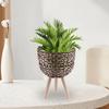 Modern Plant Stand with Wooden Legs Flower Pot Holder for Home Decor