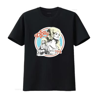 T-shirt Unisexe Dolly Parton 72 Blanc Vintage Musique Country Avec Portrait Inspiré de Jolene Signature Style Autographe Décontracté