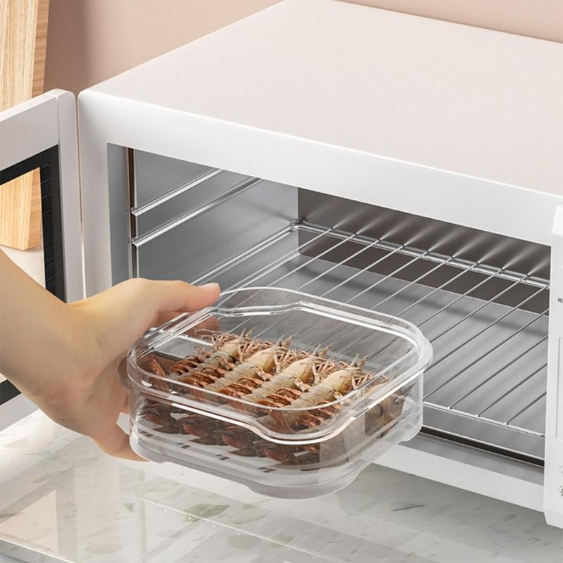 6pcs Refrigerator Organizer Plastic Storage Box with Lid for Fridge Kitchen Storage Keep Your Refrigerator Organized