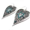 Les Trésors De Lily [J1168] - Designer 'Love' Earrings In Silver Turquoise