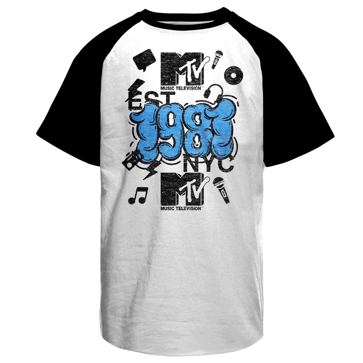 Maglietta Da Uomo Ufficialmente Licenziata MTV NYC 1981 S
