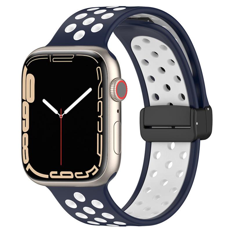 Armband für Apple Watch Band 44mm 40mm 45mm 41mm 38mm 42mm Uhrenarmband Weiches Silikon Sportarmband iWatch Serie 3 5 6 se 7 8 Ultra