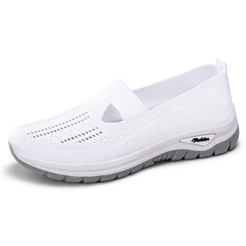 Damen Übergröße Atmungsaktive Sommer Stoffschuhe - Bequeme Leichte Freizeitschuhe für Mittleren Alters und Ältere.