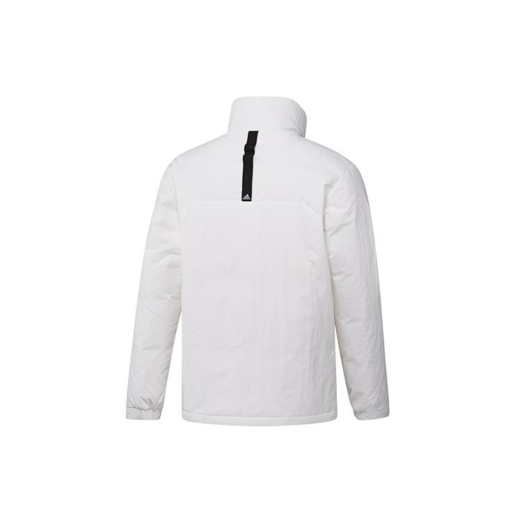 Adidas Down Jackets Men's White Stand Collar Moderate Puffer Jacket IL8921