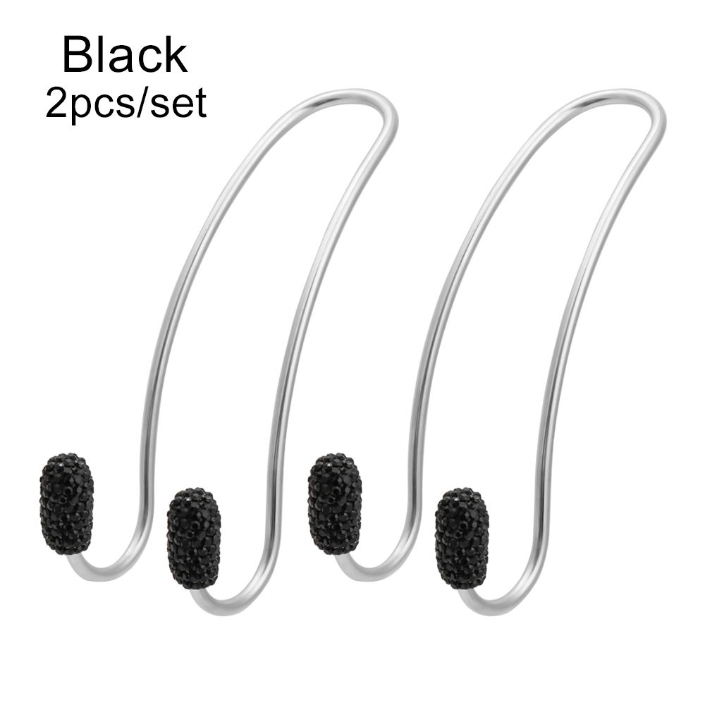 2 Pack Seat Back Organizers Bling Diamond Universal Car Headrest  Bag Hangers Strong Durable Auto Backseat Storage Hooks