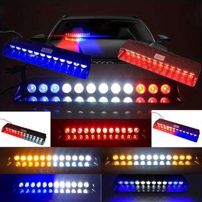 12 LED Car Strobe Lights Emergency Warning Lamp Auto Flash Parking Signal Windshield Red Blue Yellow White Waterproof 12V