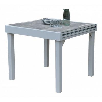 ModuloWood T 4 / 8 Glass Garden Table White Wood Decoration Wilsa Garden