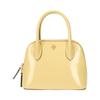 Emerson Metal Logo Zipper Closure Patent Leather Shell Bag Women Handbags Yellow 167904-703