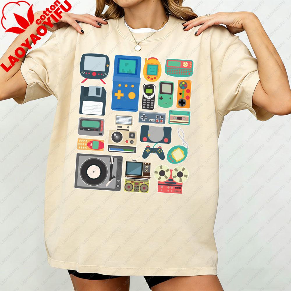 80s 90s Video Game Retro Classic Arcade Unisex TShirt Vintage Gamer Gifts Shirts Cool 80s Made Born In The 1980s 1990s Clothes