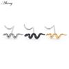 Alisouy 1 pièce G23 titane sans filetage torsadé serpent nez anneaux piercing oreille septum daith captif tragus clous d'oreilles bijoux de corps