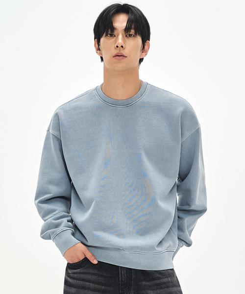 Sobeomeonteu 980G Pigment Sweatshirt - Dusty Blue Gray -