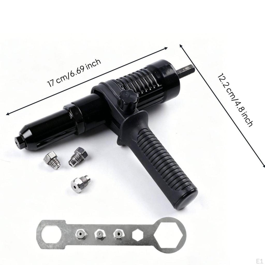 Rivet Drill Attachment Aluminum Alloy Nut Adapter Easy To Install Cordless Riveter for