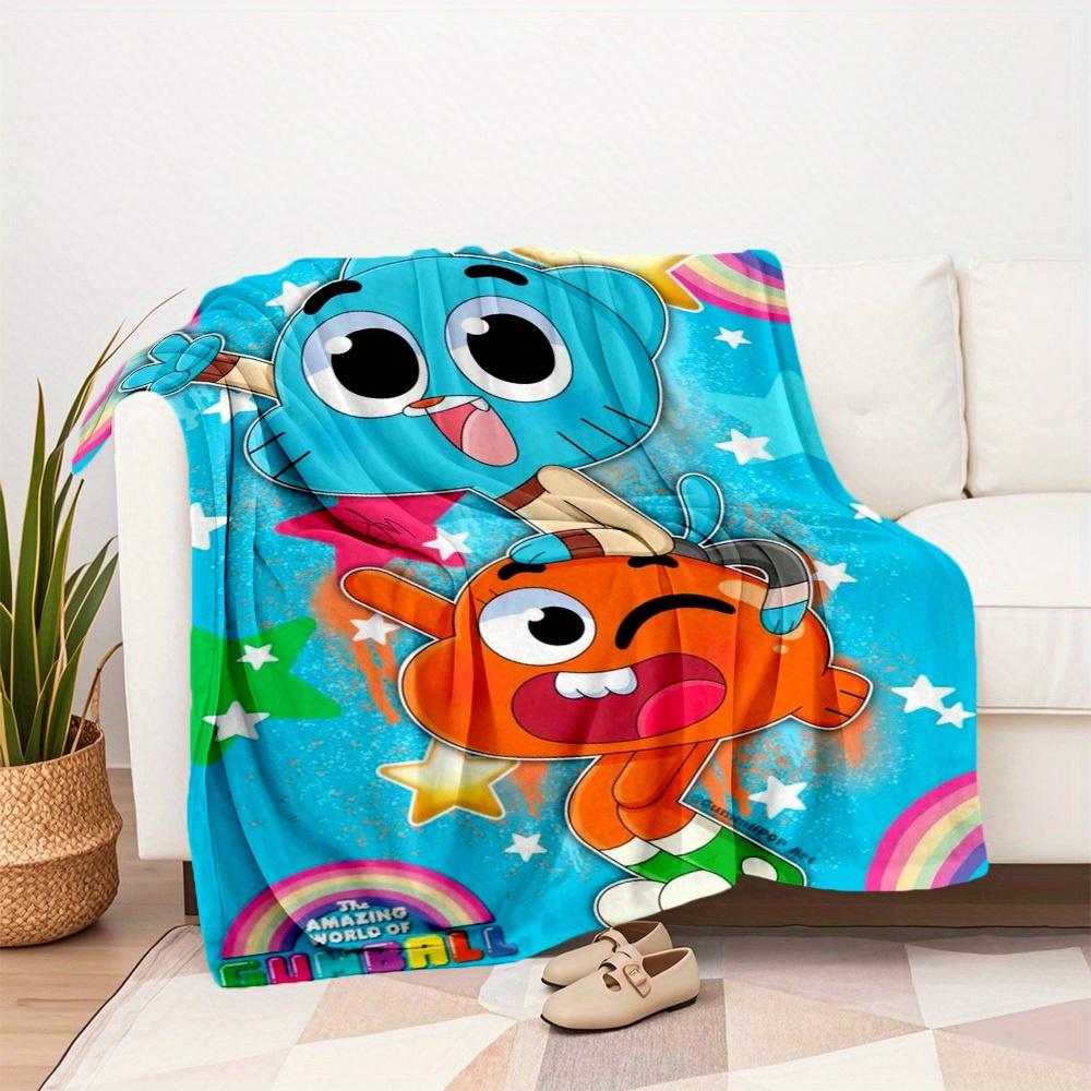 1Pc Gumball Print Flannel Blanket, High quality Digital Printing, Comfortable for All Seasons, Home DecorGifts821019