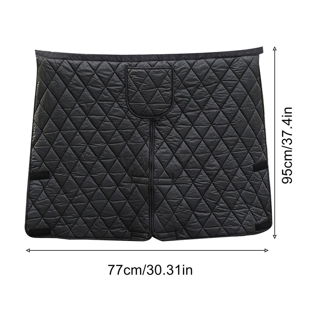 

Motorcycle Windshield Leg Cover Waterproof Warm Apron Fleece Lined Motorcycle Leg Blanket For Cold Weather Knee Protection чорний